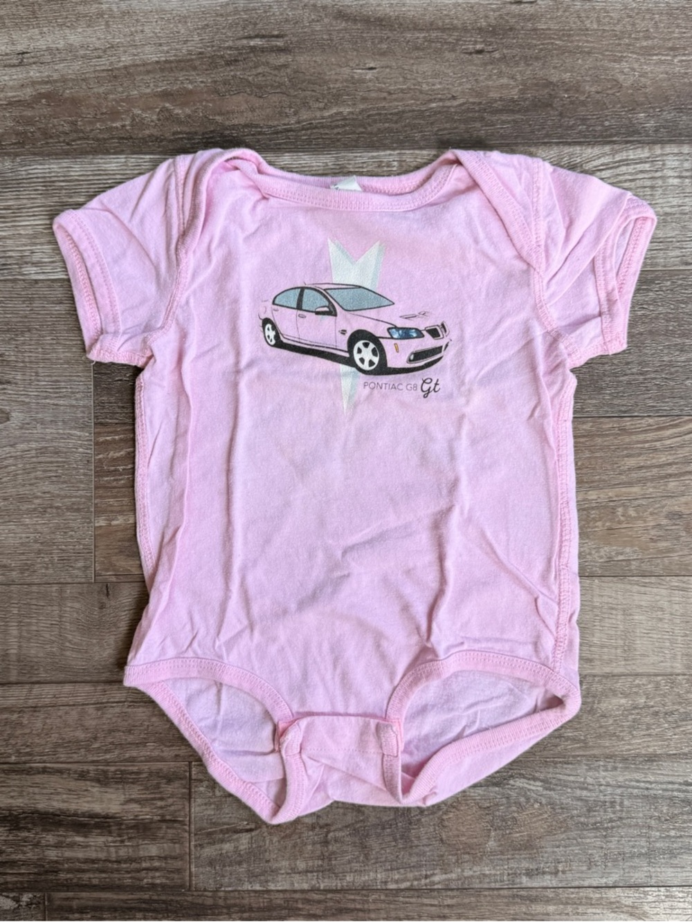 Pink Pontiac G8 GT Graphic Baby One-Piece